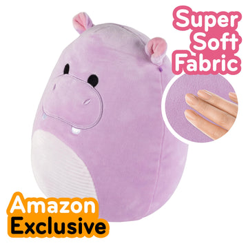 Squishmallows Hippo Plush 2-Pack - 5 Inch Mini & 10 Inch Jumbo Official Jazwares Stuffed Animal Set - Soft Squishy Collectible Toy Duo - Gift