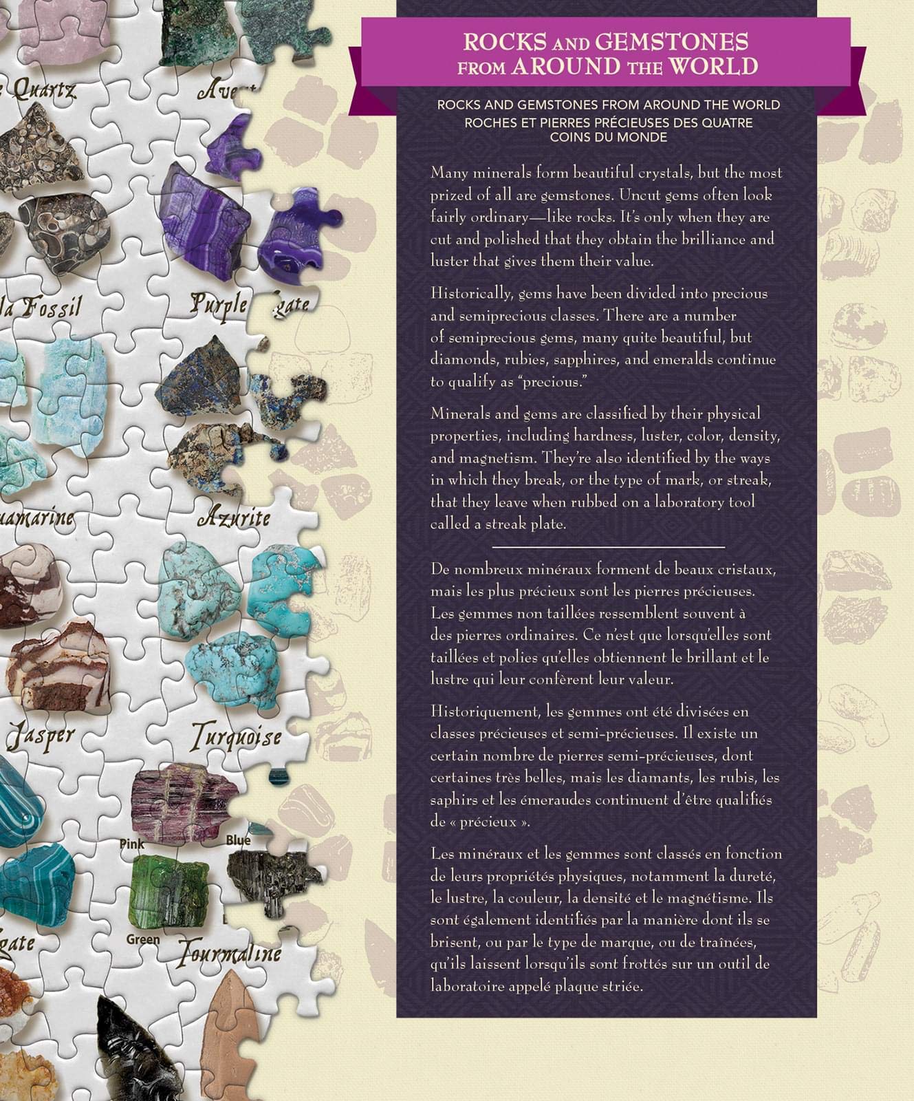 MasterPieces 1000 Piece Jigsaw Puzzle for Adults, Family, or Youth - Rocks & Gemstones from Around The World - 19.25"x26.75"