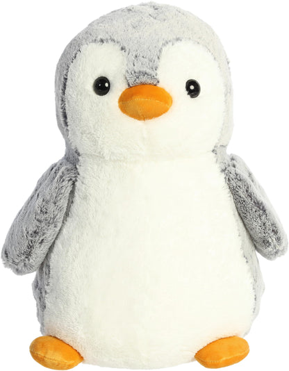 Aurora Pompom Penguin 16" Gray Playful Stuffed Animal