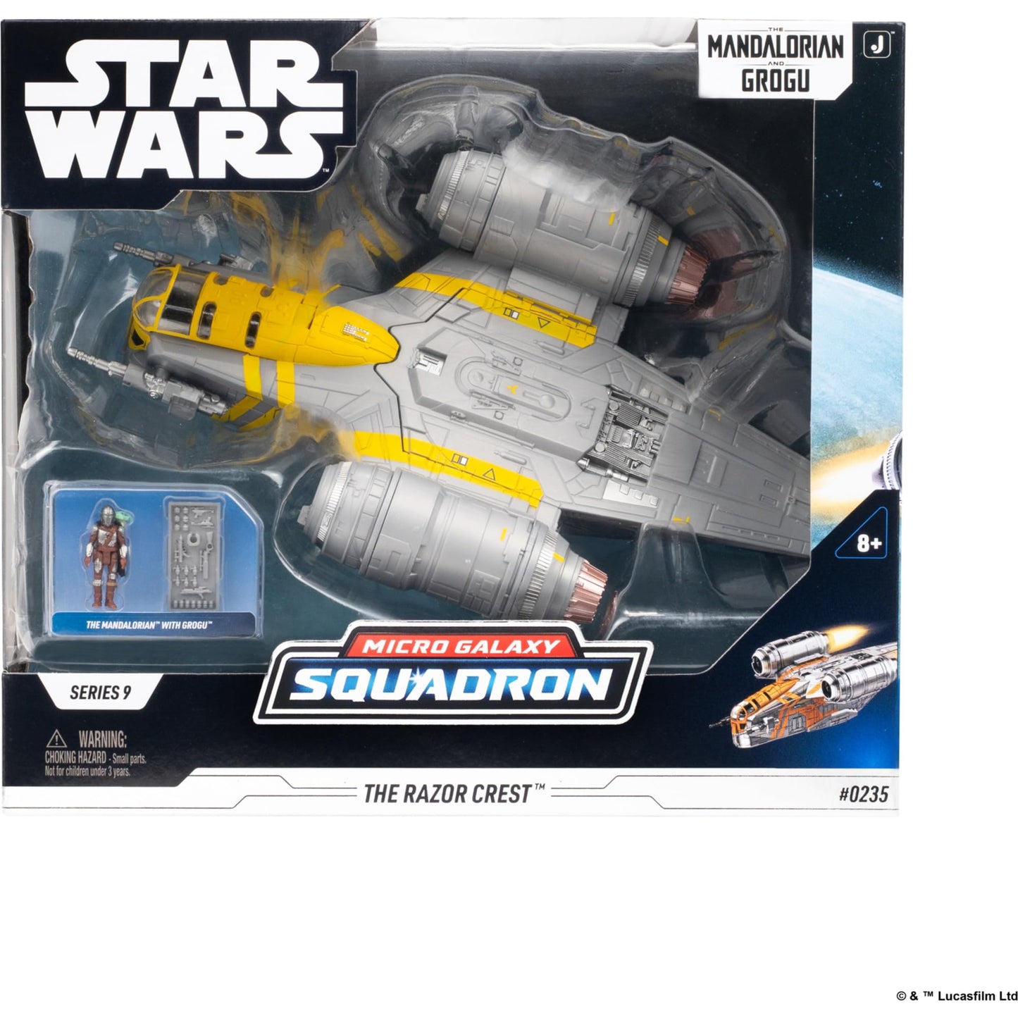 Star Wars™ Micro Galaxy Squadron Razor Crest - 7-inch Vehicle with 1-Inch Micro Figure Accessory
