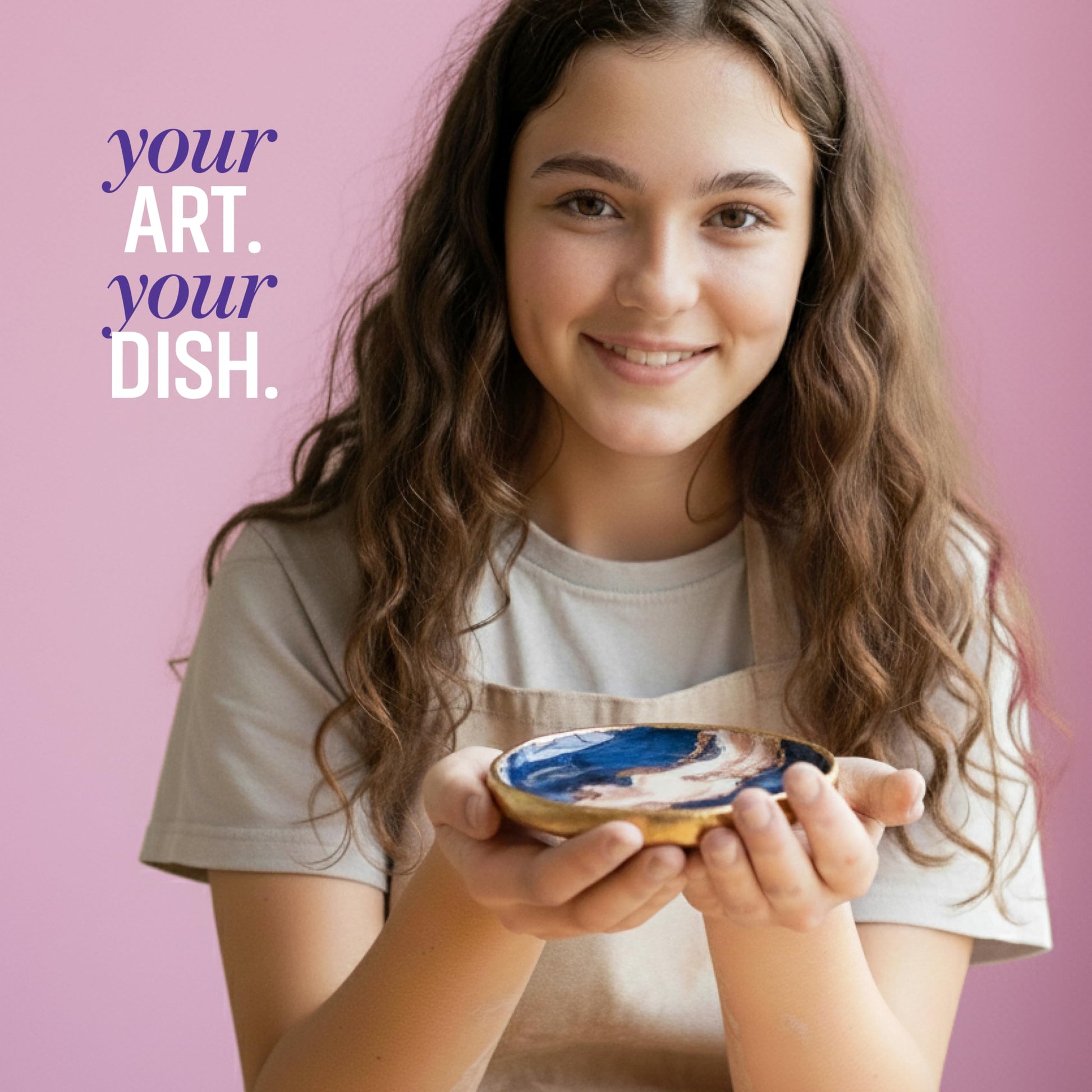 Dan&Darci Craft 'n Clay - Jewelry Dish Making Kit for Kids Ages 8-14 Year Old - Best DIY Arts & Crafts Kits - Birthday Gifts - Creative Toys