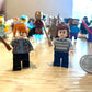 LEGO Harry Potter Minifigure Combo - Hermione in Striped Sweater and Ron Weasley in Plaid Shirt (Adult Version) with Wands