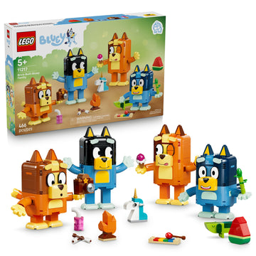 LEGO Bluey Brick-Built Bluey Family - Building Toy for Girls & Boys, Ages 5+ - Figures for Play or Display - Kids Bedroom or Desk Decor - Gift