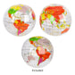 ArtCreativity Inflatable World Globe Ball Set Set of 6 Print Blue and Clear - Colorful Earth Map, 16 Inch Inflatable Beachball for Pool, Summer Fun