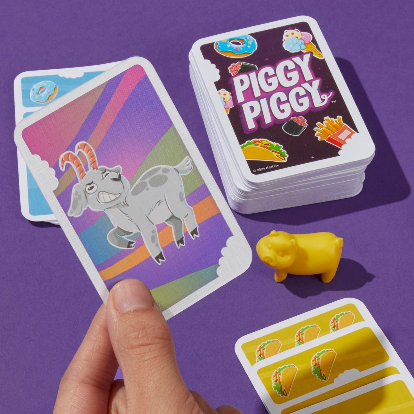 Hasbro Gaming Piggy Piggy Card Game | Family Games for Kids, Teens, and Adults | 2 to 6 Players I 20 Mins. Average | Quick-Playing Travel Games | Fun