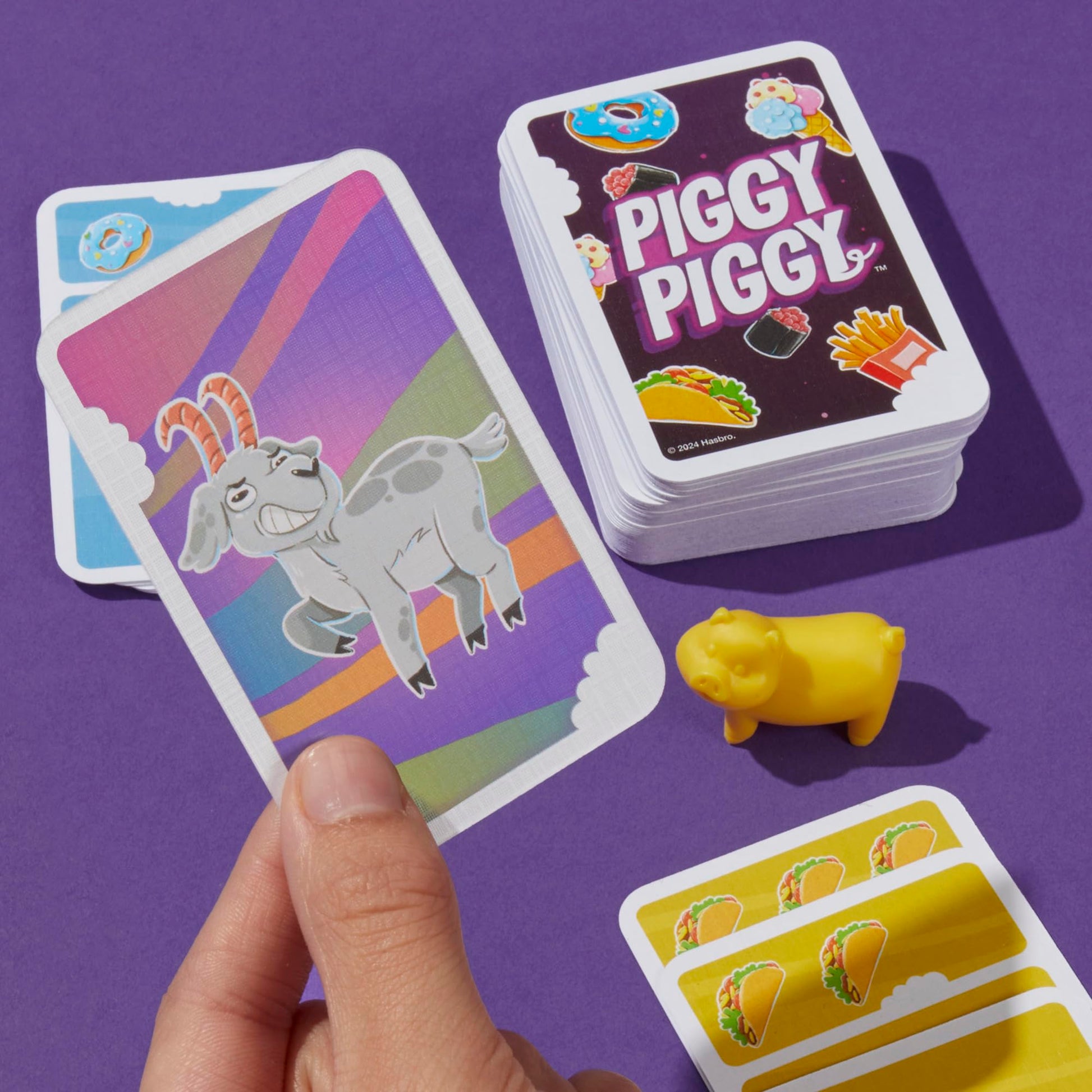 Hasbro Gaming Piggy Piggy Card Game | Family Games for Kids, Teens, and Adults | 2 to 6 Players I 20 Mins. Average | Quick-Playing Travel Games | Fun