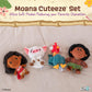 Kids Preferred Disney Baby Moana 4 Piece Cuteeze Set - Moana, Maui, Hey Hey, and Pua Plush - Collectible Stuffed Animals for Babies, Toddlers, & Kids