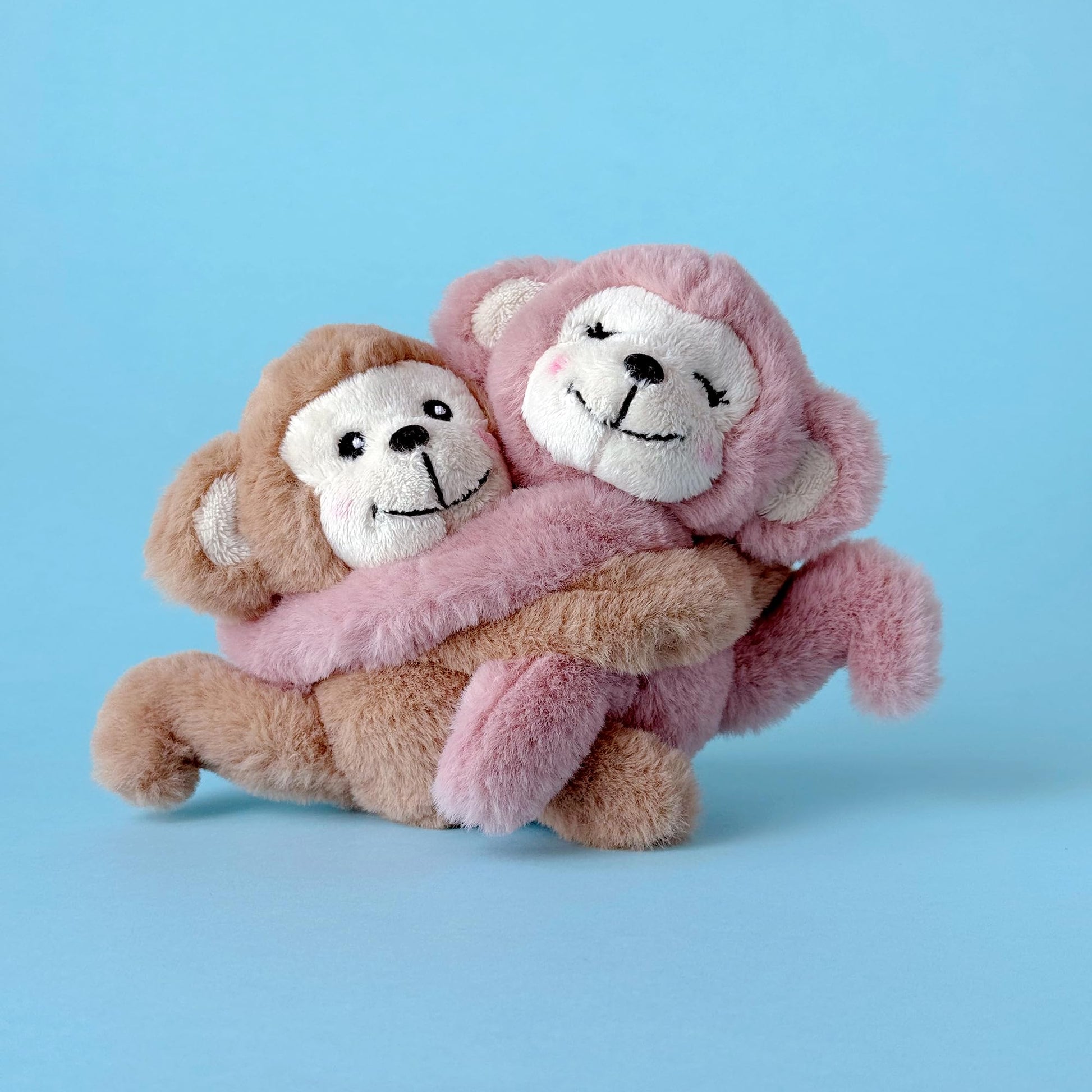 Plushland Magnetic Plush Pair - Couple Stuffed Animals Set Pairs Plush Toys for Best Friends & Kids - Huggable Monkey-Ready Emotional Support Toy