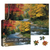 Larkipuzz Beautiful Forest Landscape Puzzles for Adults 1000 Pieces, Aesthetic Autumn River Plant Jigsaw Puzzle, Impossible Nature Art Puzzles