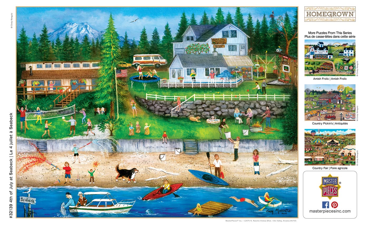 Masterpieces 750 Piece Jigsaw Puzzle for Adults and Family - 4Th of July at Seabeck - 18"x24"