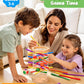 Montessori Wooden Board Games for Kids Ages 4-8, 42 Wooden Sticks Game Quick Setup, Board Games for Kids 4-6, Fine Motor Skills Toy Montessori Toys