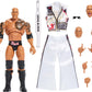 Mattel WWE Ultimate Edition Action Figure & Accessories Set, The Rock Final Boss 6-inch Collectible with Swappable Heads & Hands, 30 Articulation