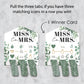 Big Dot of Happiness Boho Botanical Bride - Greenery Bridal Shower and Wedding Party Game Pickle Cards - Pull Tabs 3-in-a-Row - Set of 12