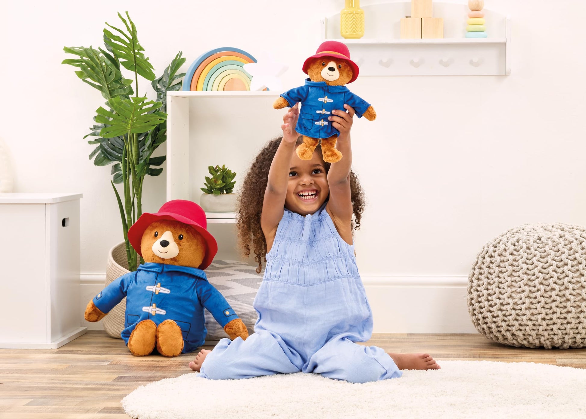 Mighty Mojo Paddington Bear Plush Doll - 10-Inch Standing, 8-Inch Sitting, Super Soft & Cuddly | Official Paddington in Peru Movie Toy - Embroidered