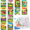 BenLouis 24 Pcs Dinosaur Mini Coloring Books Kids Dino Party Favors Small Activity Books Bulk for Kids Dinosaur Jurassic Birthday Goodie Bags Stuffers
