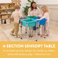 Back2School Express 4-Station Adjustable Sensory Table, Contemporary