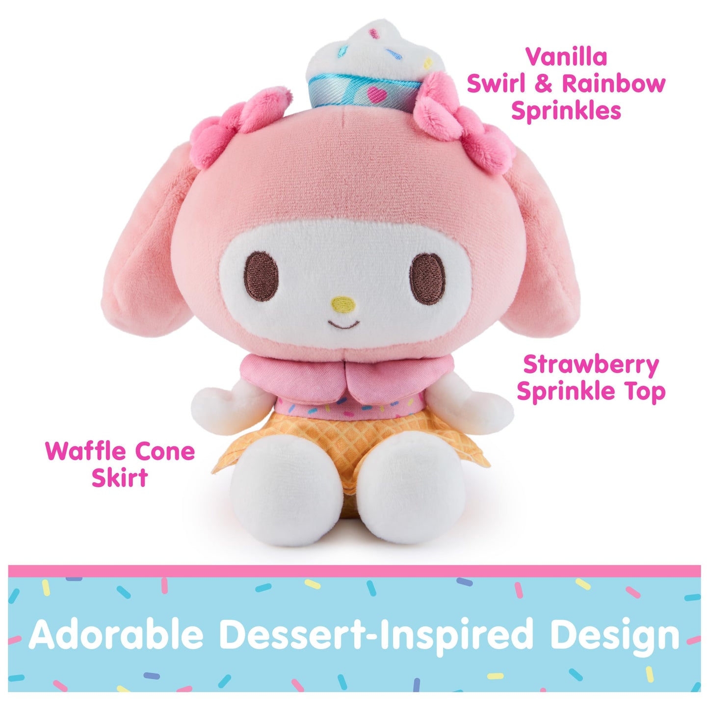 GUND Sanrio My Melody Ice Cream 6-Inch Plush Toy for Ages 1+