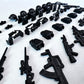 6 Set Building Weapons Pack for Minifigures, Army Assortment Pack, Compatible with Lego Parts and Pieces