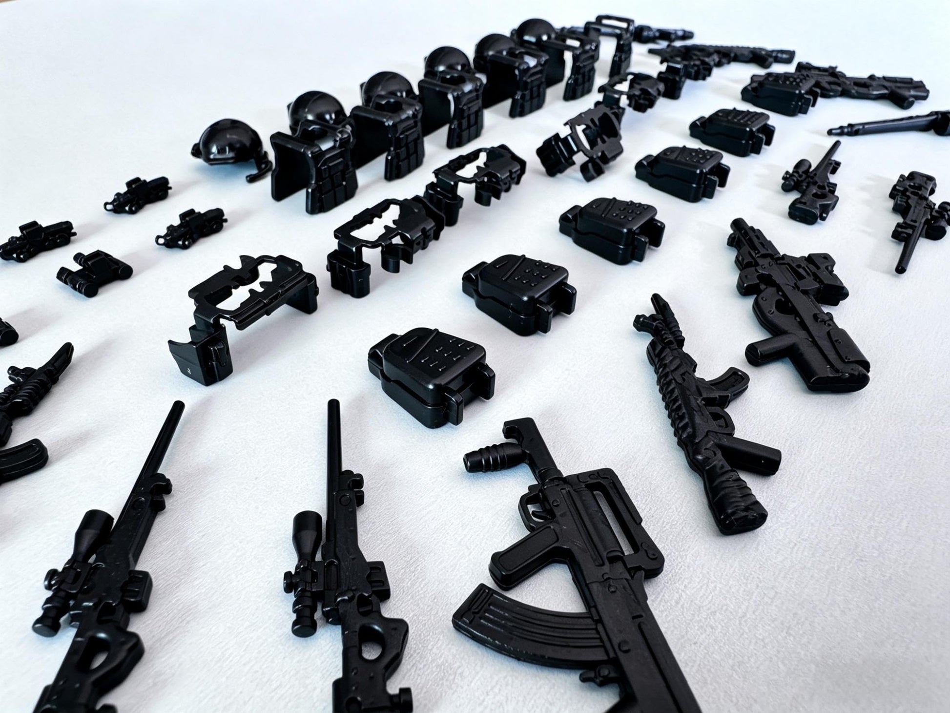 6 Set Building Weapons Pack for Minifigures, Army Assortment Pack, Compatible with Lego Parts and Pieces