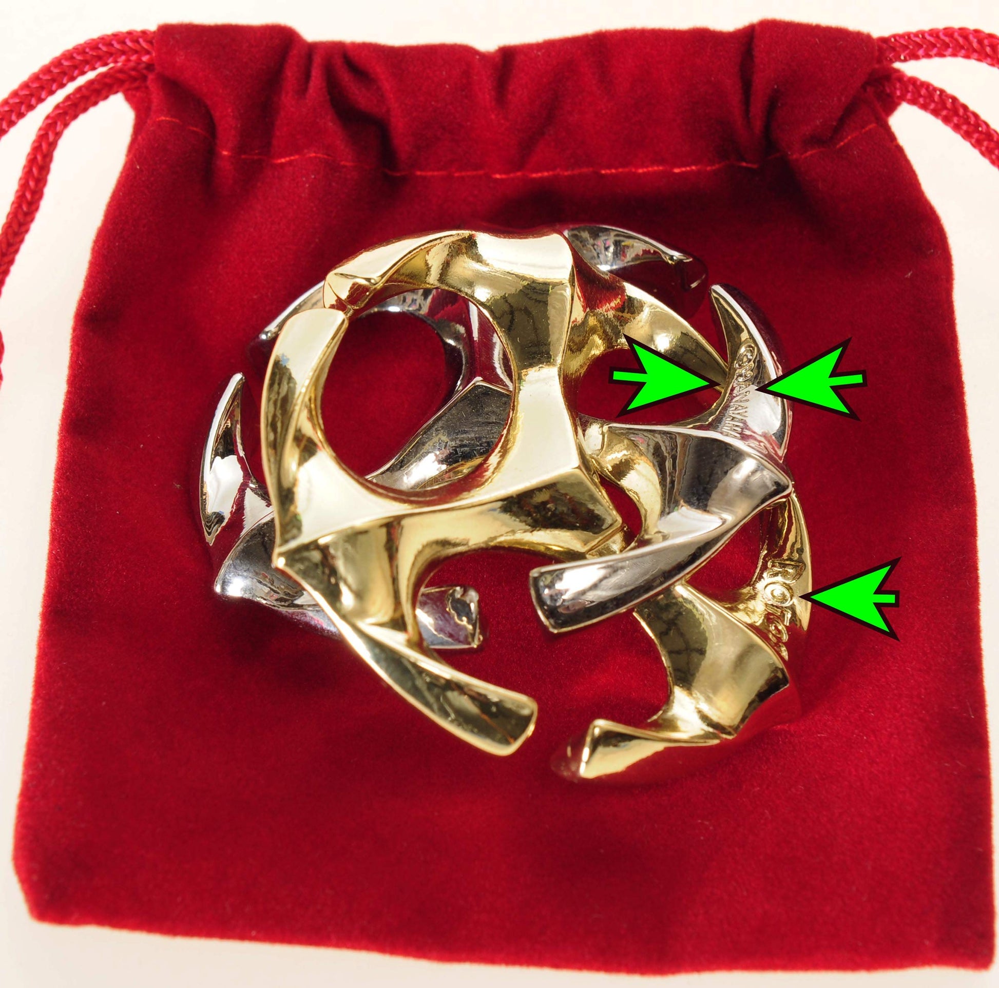 Rotor Hanayama Puzzle, New 2020 Release, Level 6 Difficulty, RED Velveteen Pouch