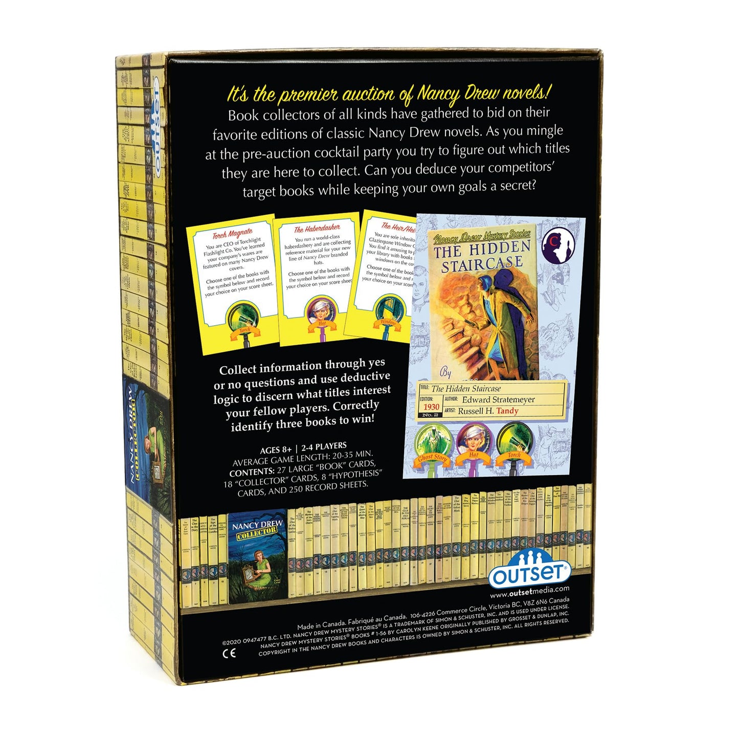 Nancy Drew Collector Card Game - A Game of Logic and Deduction - for 2 to 4 Players Ages 8 and up by Outset