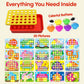 AMOSTING Button Art Toy - Educational Color Matching Mosaic Pegboard Sensory Learning Activity for Kids Age 3 4 5, Preschool Gift for Toddlers, Boys