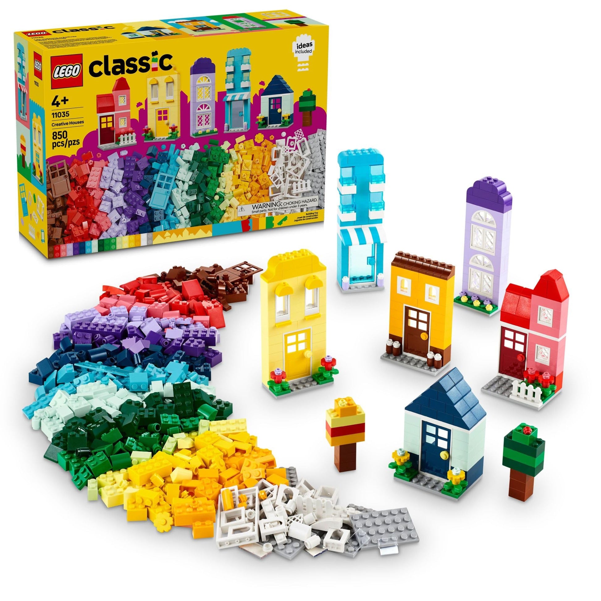 LEGO Classic Creative Houses Brick Building Set for Kids, Toy House Gift with Accessories and Doll Houses, Creative Toy for Young Builders, Boys and