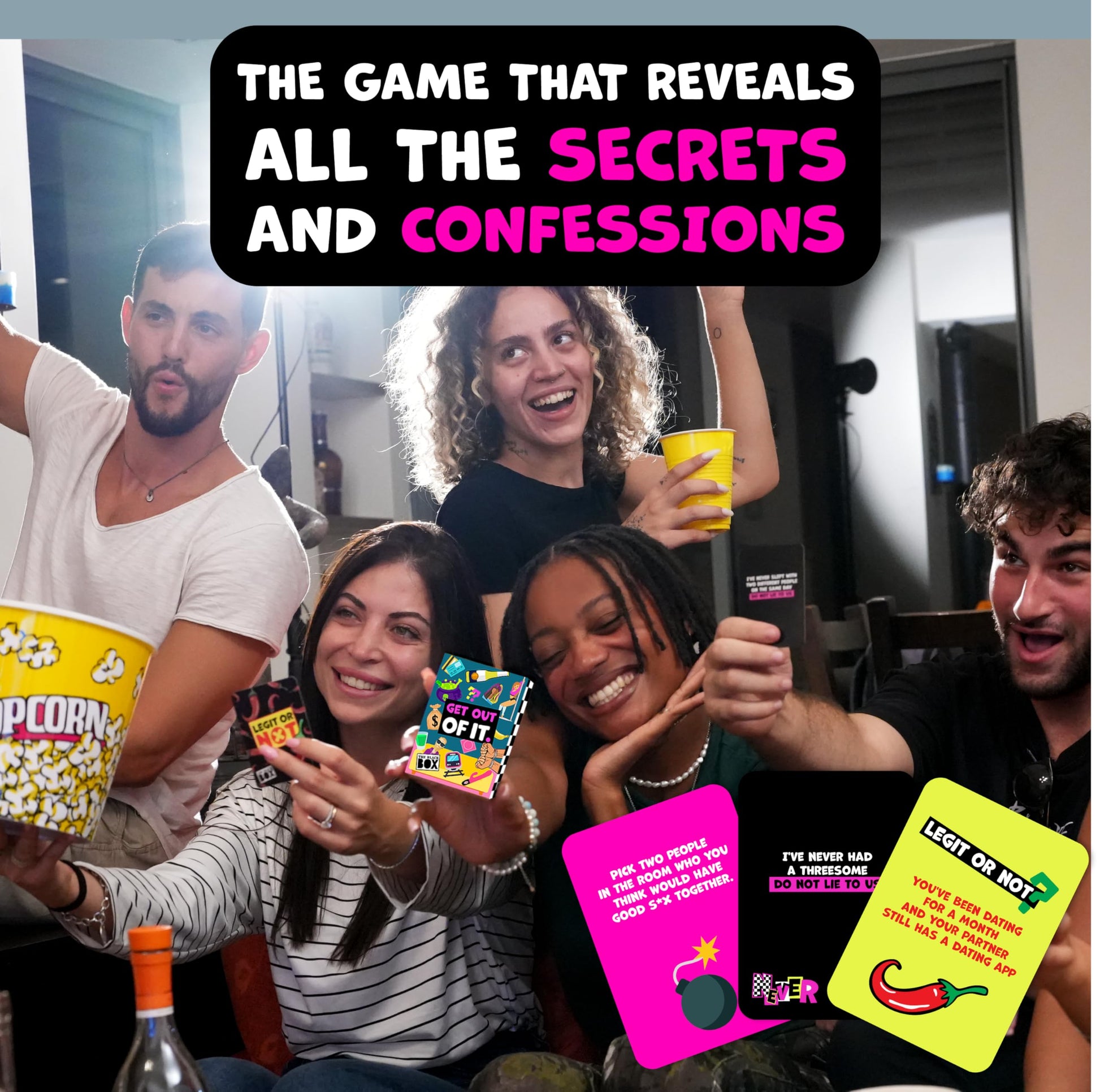 Get Out of It - The Ultimate Card Games for Laughs and Group Connection | Confessions & Daring Fun, Perfect for Drinking Games, and Date Night Game