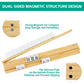 Vovotuzzi 4PCS Magnetic Wooden Mahjong Racks - Natural Solid Pine Wood Pushers Set, American Mahjong Tile Rack Set, Mahjong Accessories for Standard