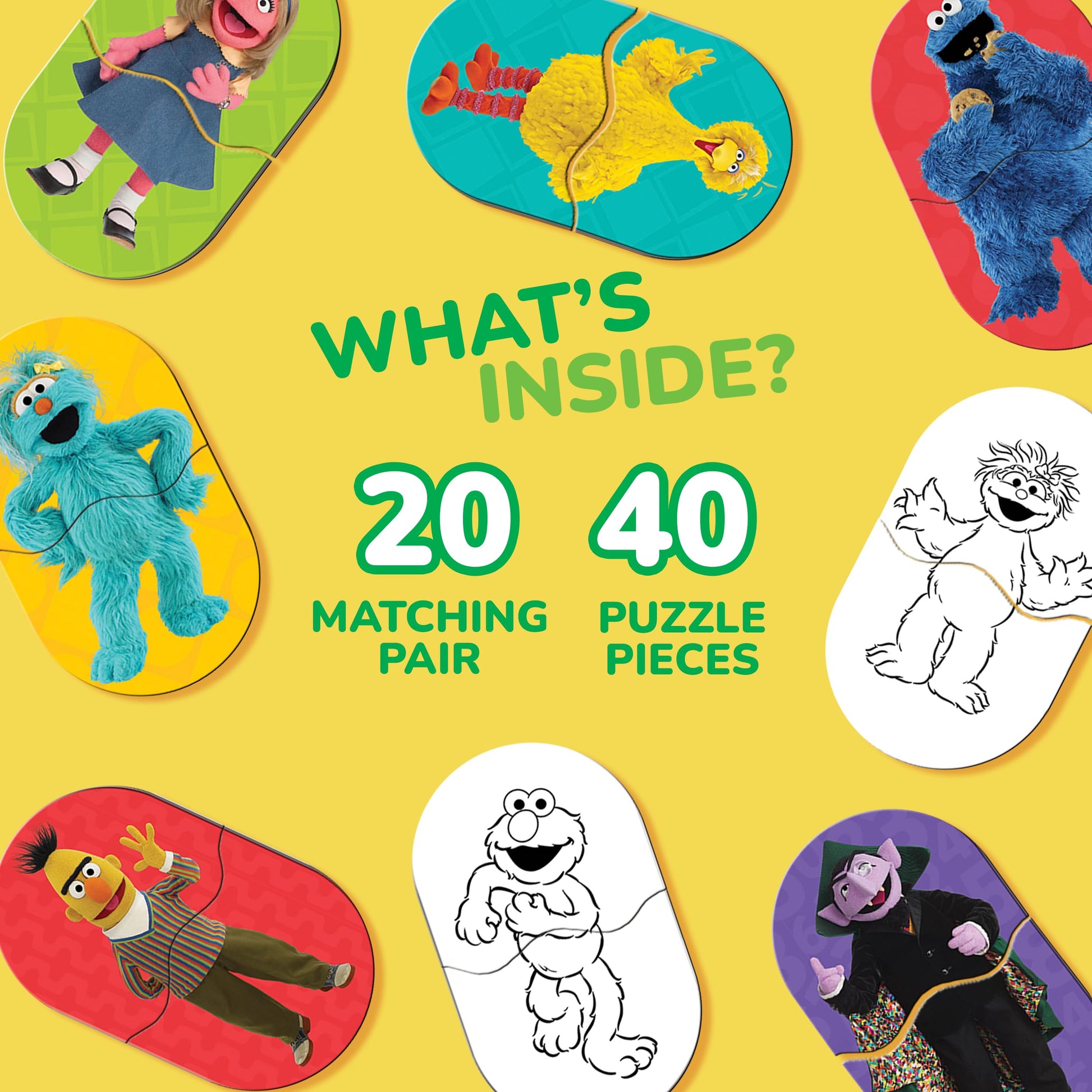 MasterPieces Kids Games - Sesame Street Heads & Toes Matching Game - Fun and Educational - Laugh and Learn