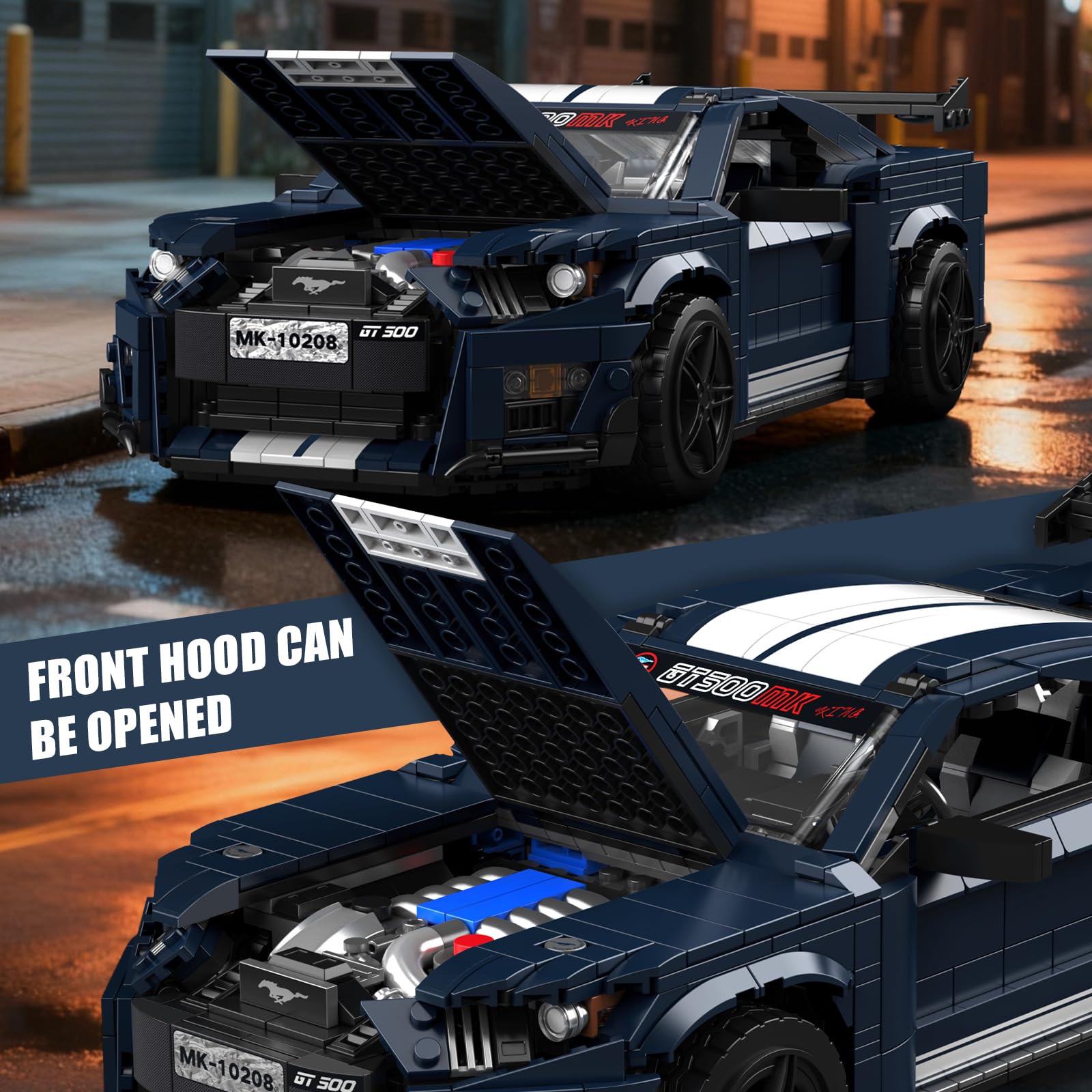Mould King Technik Sport Car Building Sets, Creative Classic Cars for Teens Age 14+, Display Model for Home or Office Décor,10208 Cool Vehicles Model
