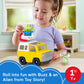 Fisher-Price Little People Toddler Toy Disney & Pixar Toy Story Pizza Planet Truck with Buzz Lightyear & Alien Figures for Kids Ages 18+ Months