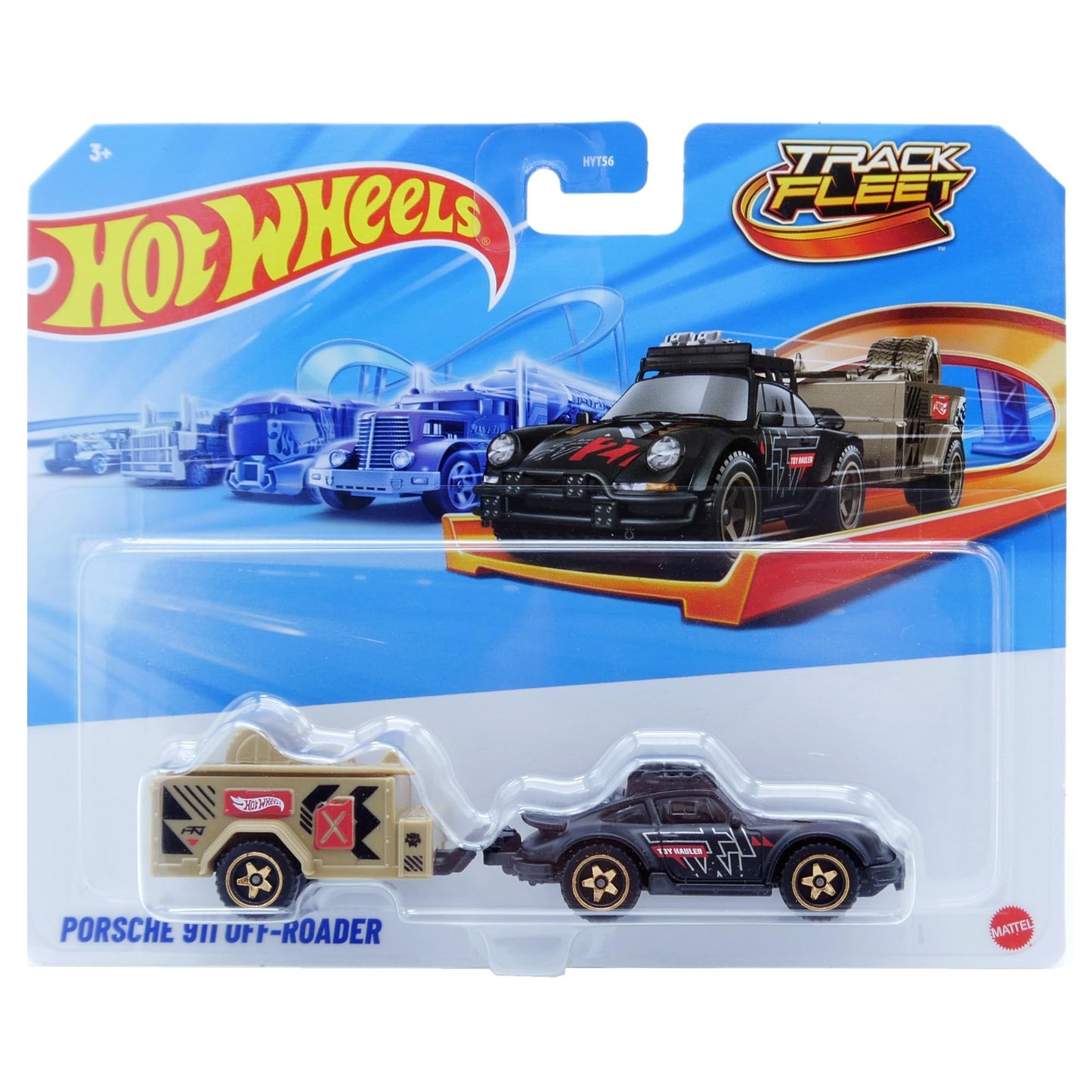 Hot Wheels Track Fleet Porsche 911 Off-Roader [Black & Tan], 1:64 Scale Diecast Vehicle