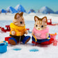 Calico Critters, Sandy Cat Family, Dolls, Dollhouse Figures, Collectible Toys, Premium, 3 inches