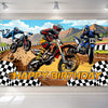 Dirt Bike Birthday Decorations, Dirt Bike Happy Birthday Banner Backdrop, Motocross Theme Backdrop Banner Party Supplies Decorations