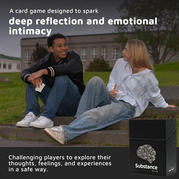 Substance Card Game - 90 Conversation Cards for Adults, Couples, Friends, Co-Workers, Strangers - Meaningful, Deep Conversation Started Card Game