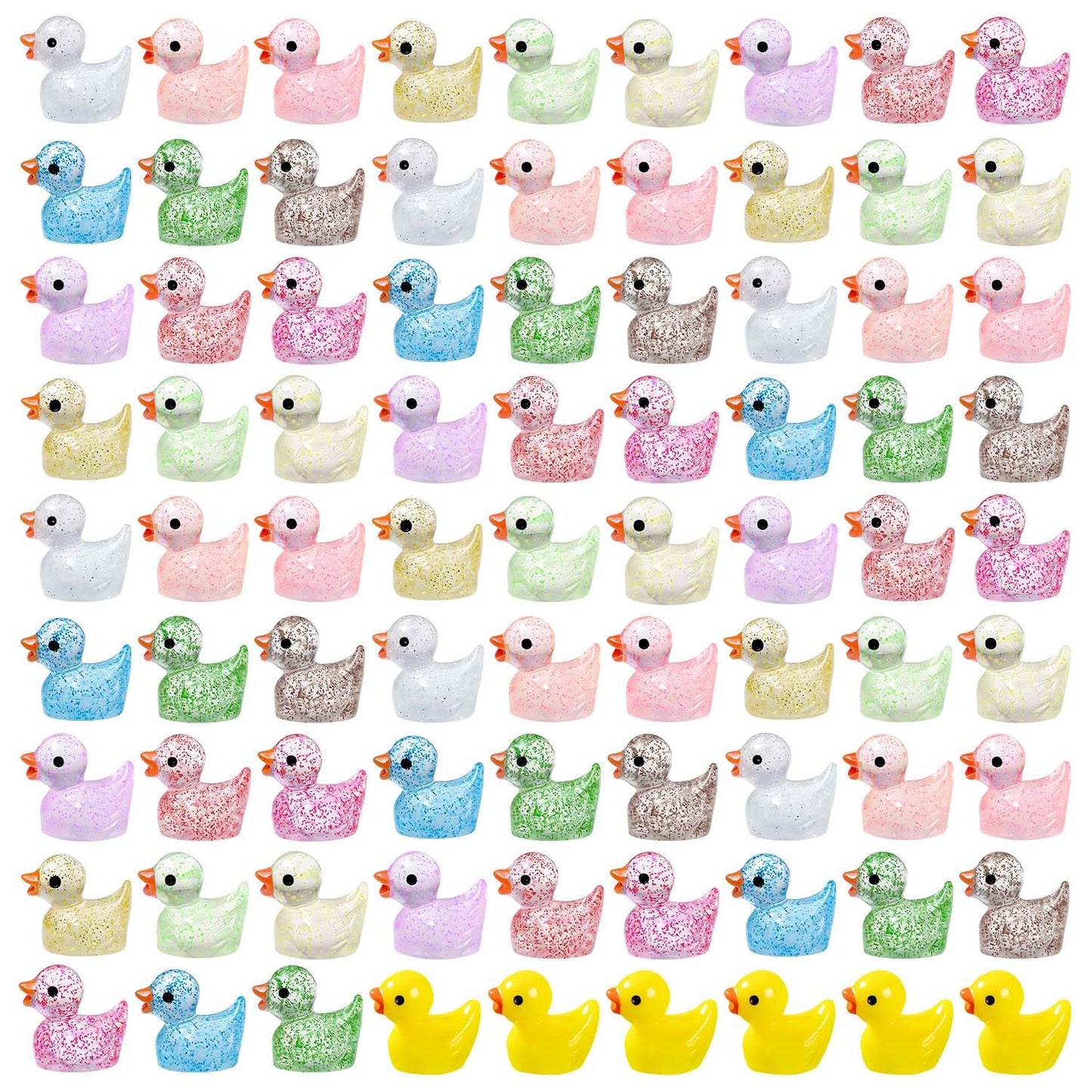 SHIFANQI 150pcs Mini Resin Animals, Tiny Resin Animals Miniature Little Small Ducks Animal Figures Bulk for Micro Fairy Garden Landscape Accessories