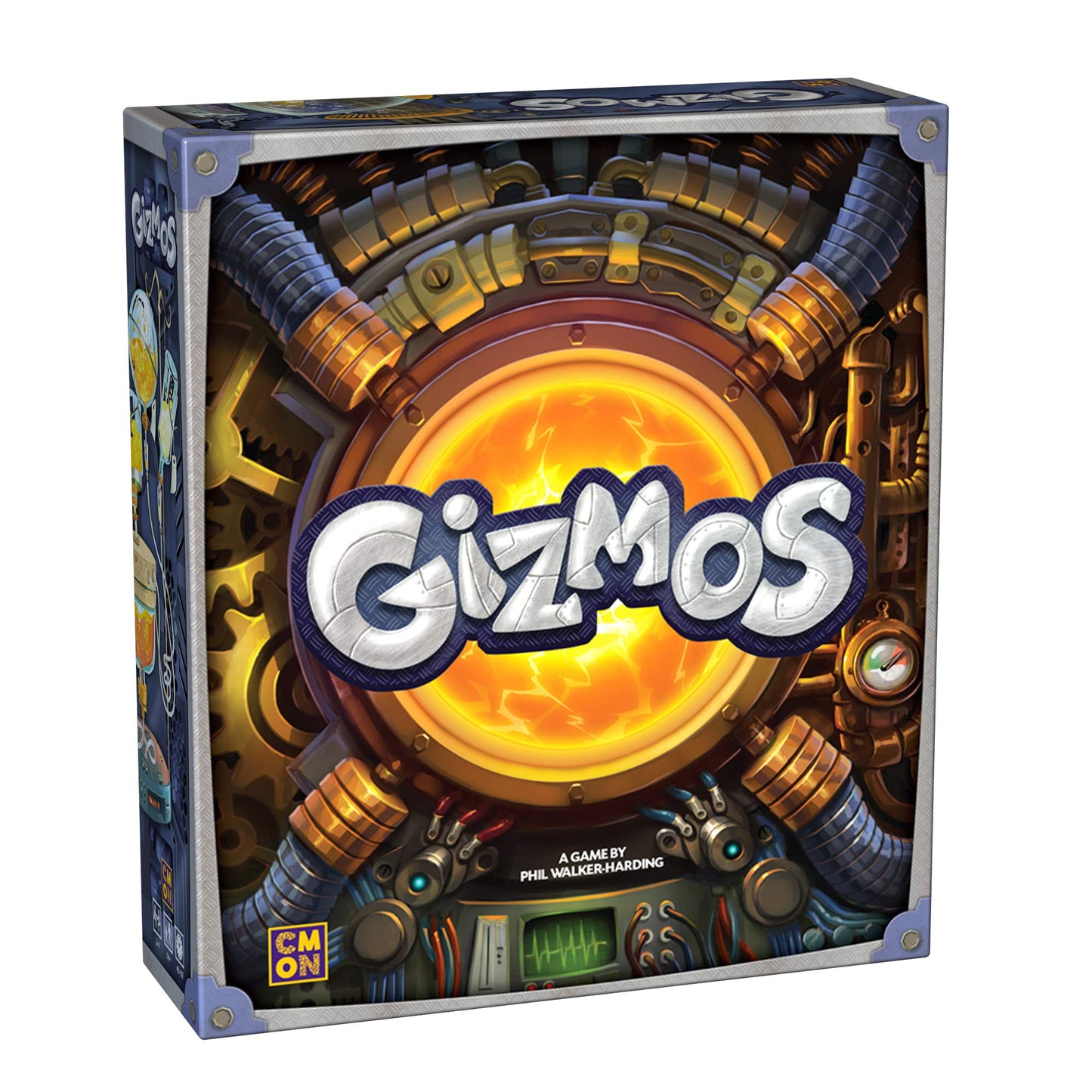 CMON Gizmos Board Game (2nd Edition) | Science Themed Strategy Board Game for Adults and Teens | Ages 14+ | 2-4 Players | Average Playtime 40-50