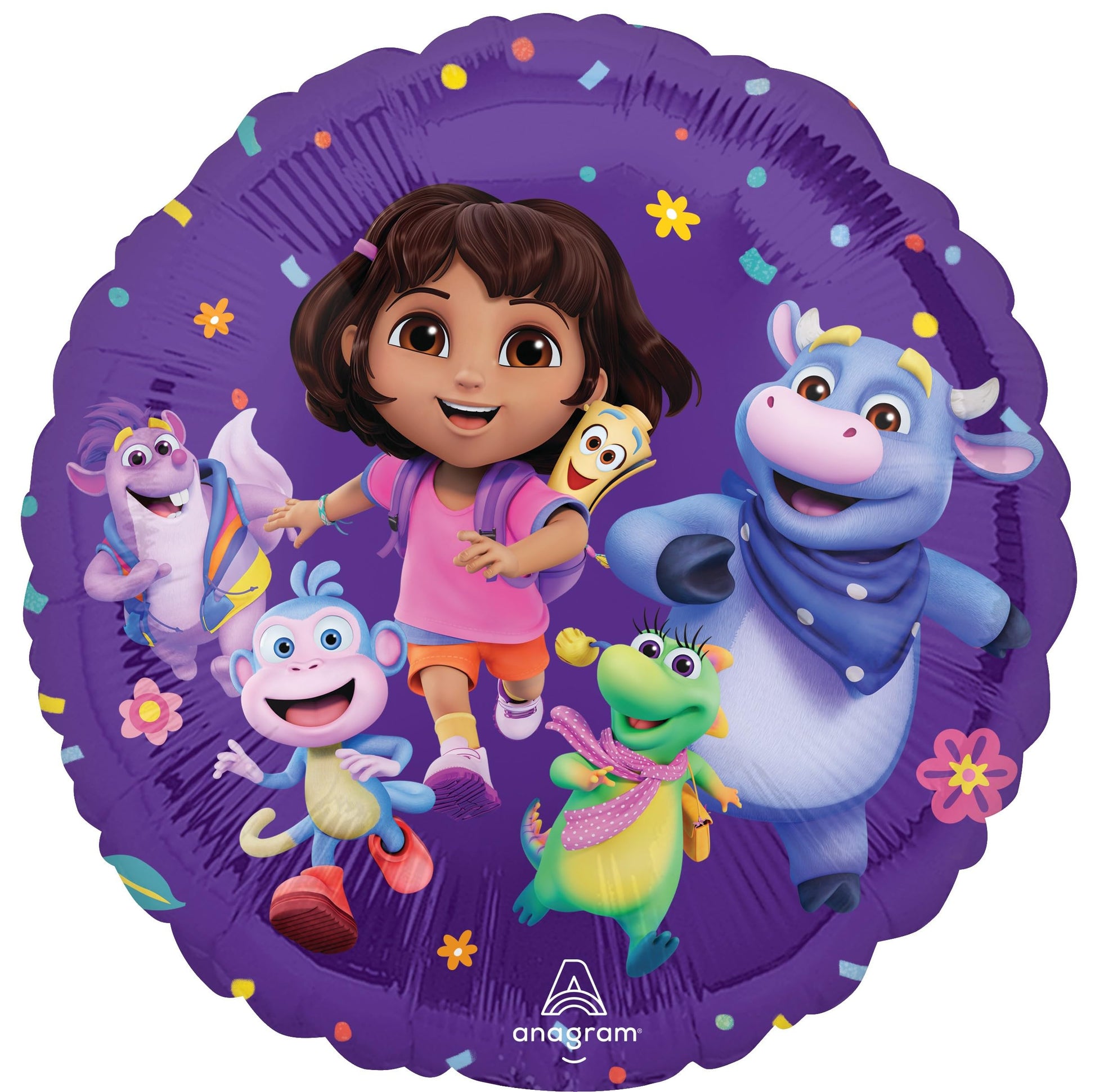 Anagram Dora's Birthday Party Supplies 6pc Foil Balloon Bouquet Decorations