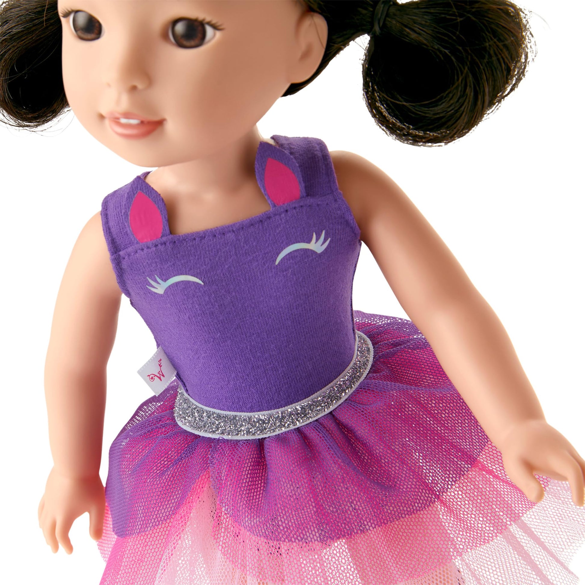 American Girl WellieWishers Emerson 14.5" Doll, Purple,silver