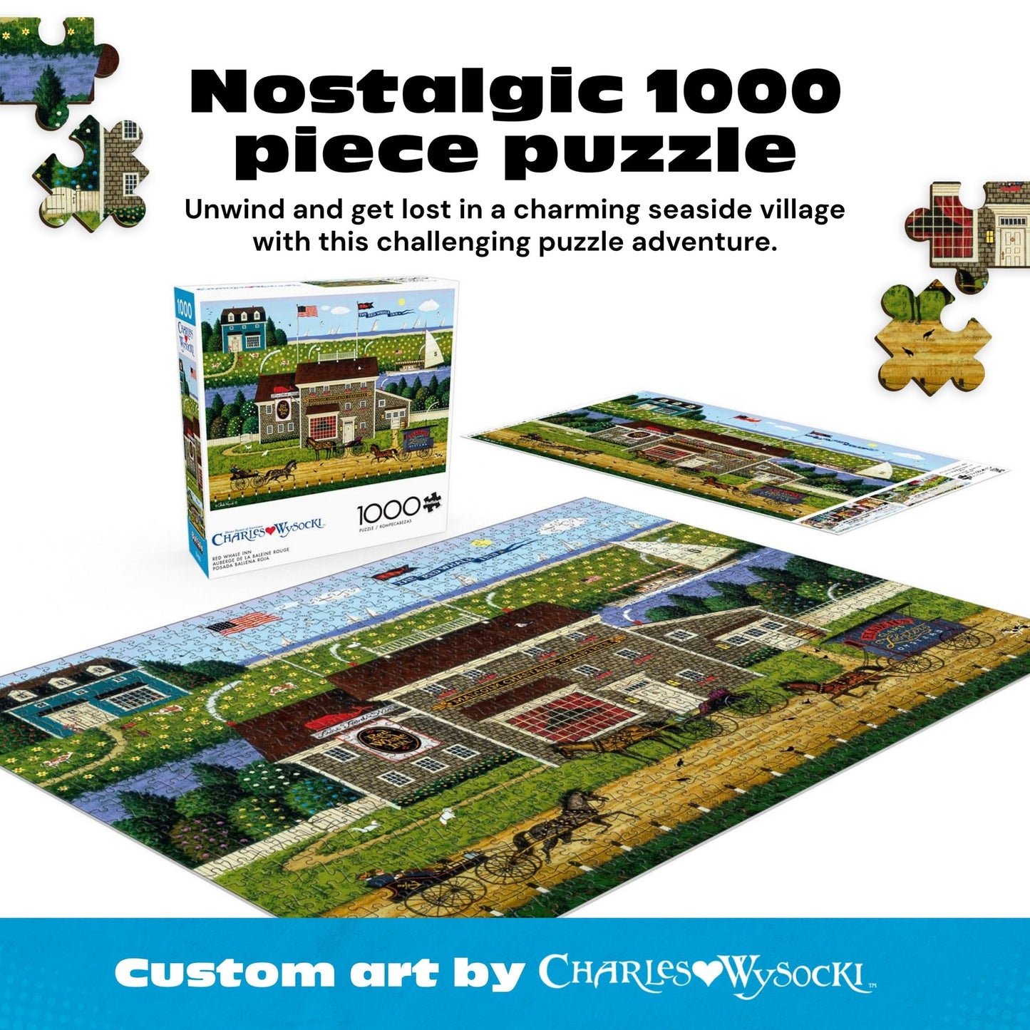 Buffalo Games - Charles Wysocki Red Whale - 1000 Piece Puzzle for Adults