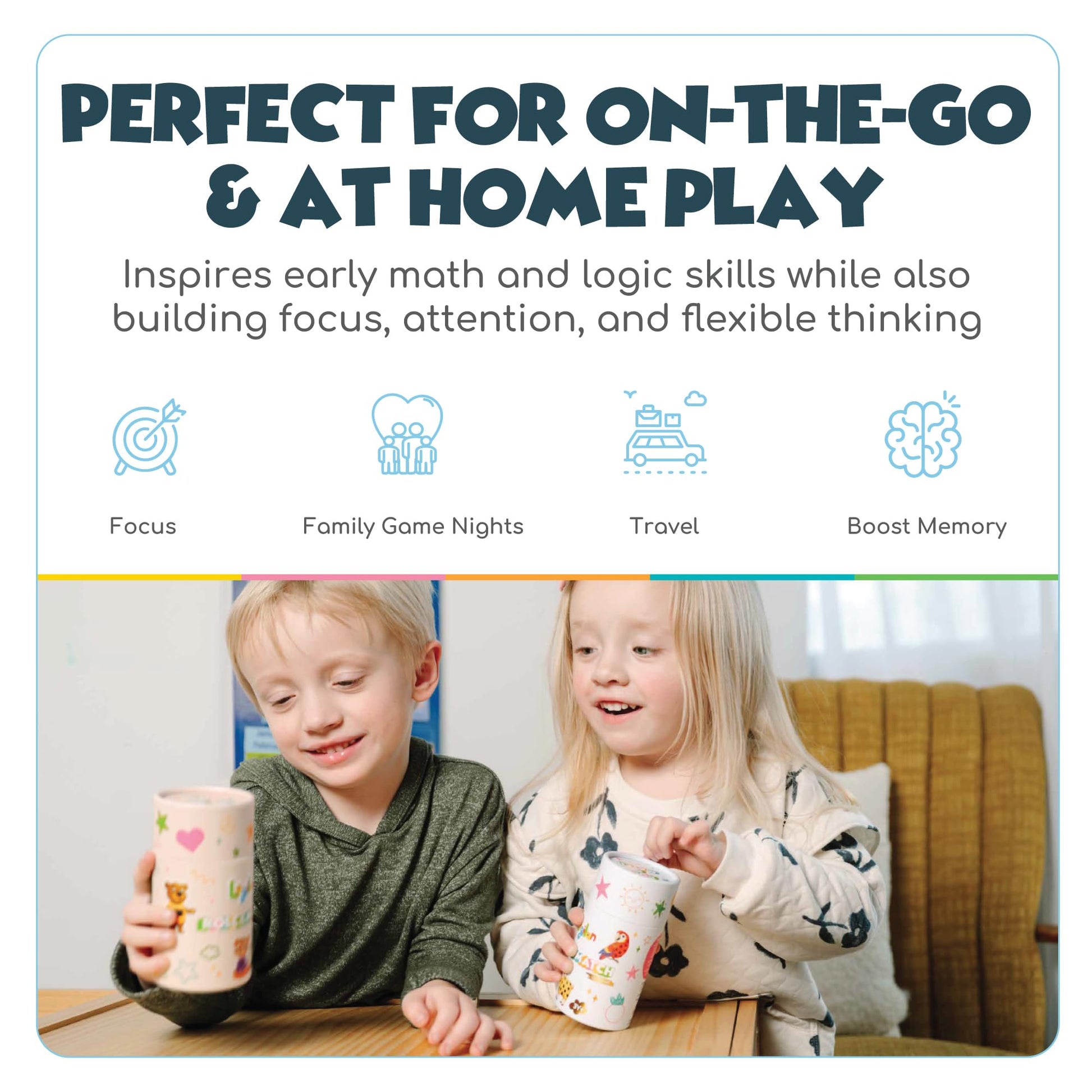 Logilan Roll & Match Legacy - Matching Games for Toddlers 3-5 - Fun Animal Educational Preschool Learning Activities, Early Learning, Family Game