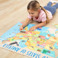 Melissa & Doug USA Map Jumbo Floor Puzzle 51-Piece Educational Toy