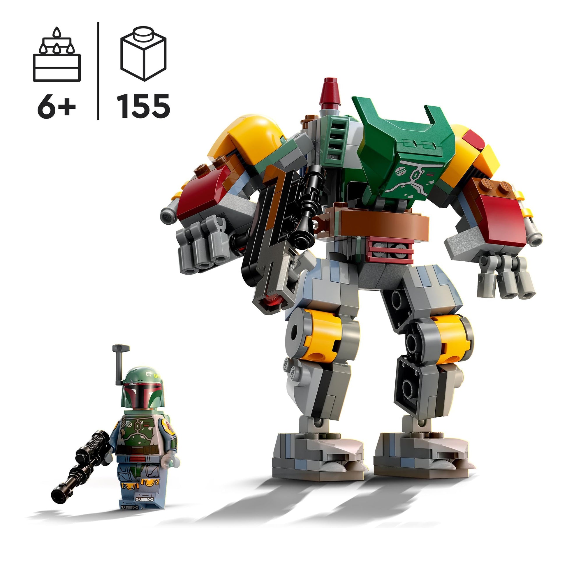 LEGO Star Wars 75369 Boba Fett Robot Buildable Figure with Blaster Tenon Launcher and Jetpack