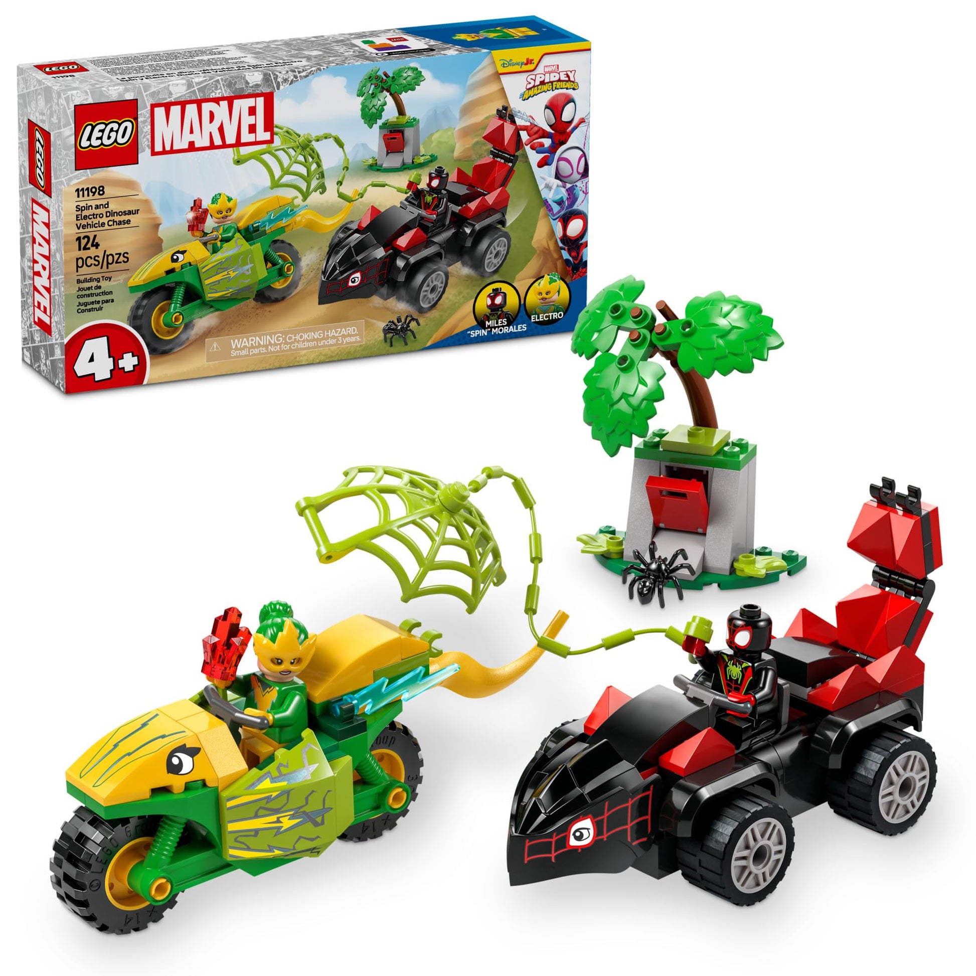LEGO Marvel Team Spidey Web Spinner Headquarters Building Toy - Spidey and His Amazing Friends Toys Playset for Boys & Girls, Ages 4+ - Gift