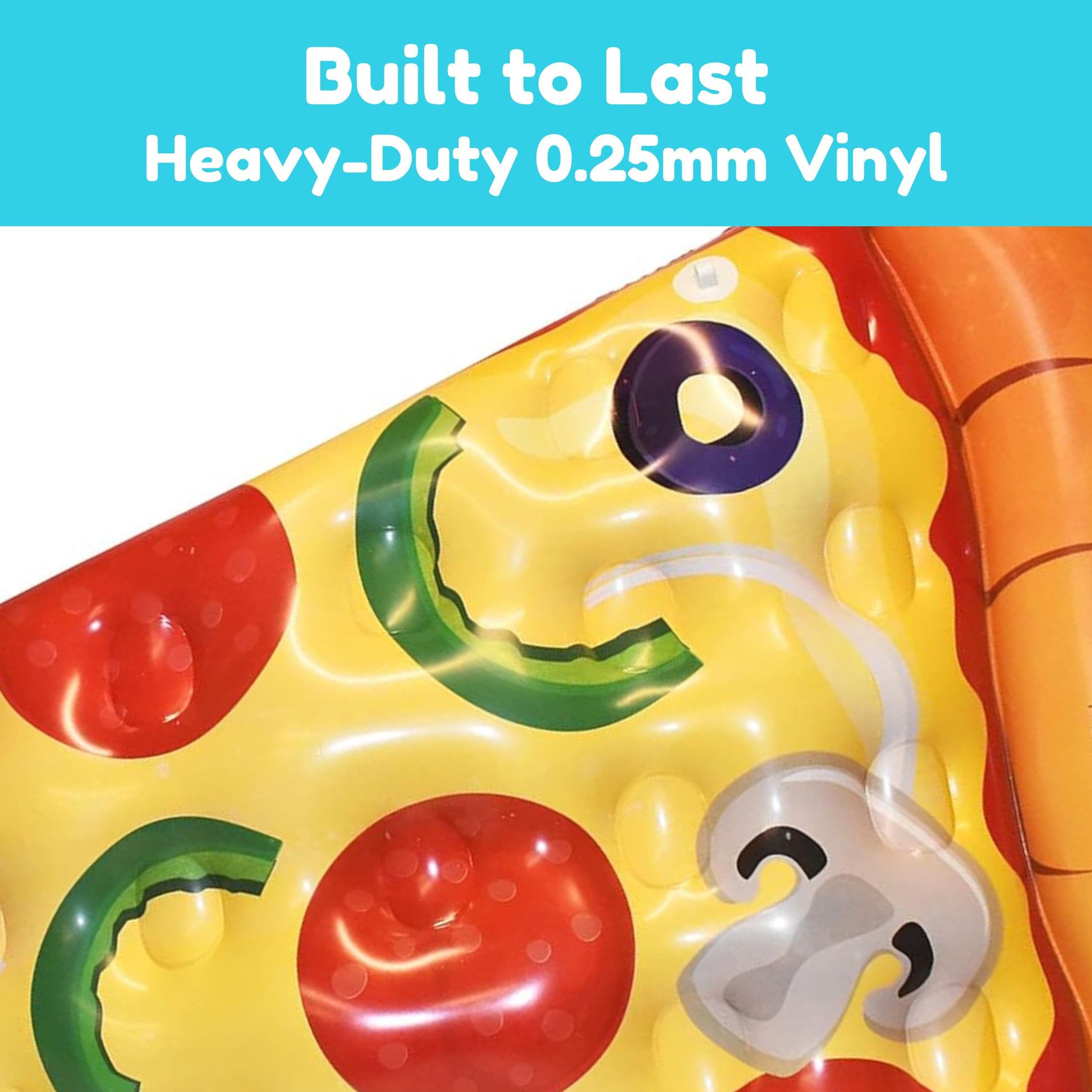 Coconut Outdoor Deluxe Pizza Slice Pool Float - Inflatable Raft - Durable Long Lasting Lounger Float and Water Toy - Fun Decoration for Parties