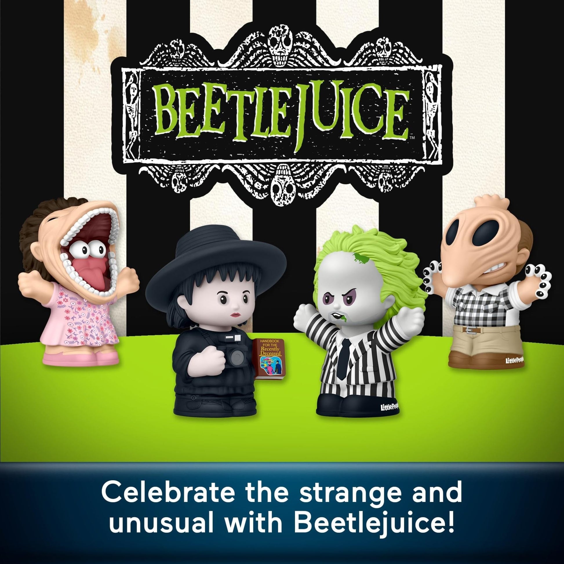 Little People Collector Beetlejuice Special Edition Set for Movie Fans, 4 Character Figures in a Display Package
