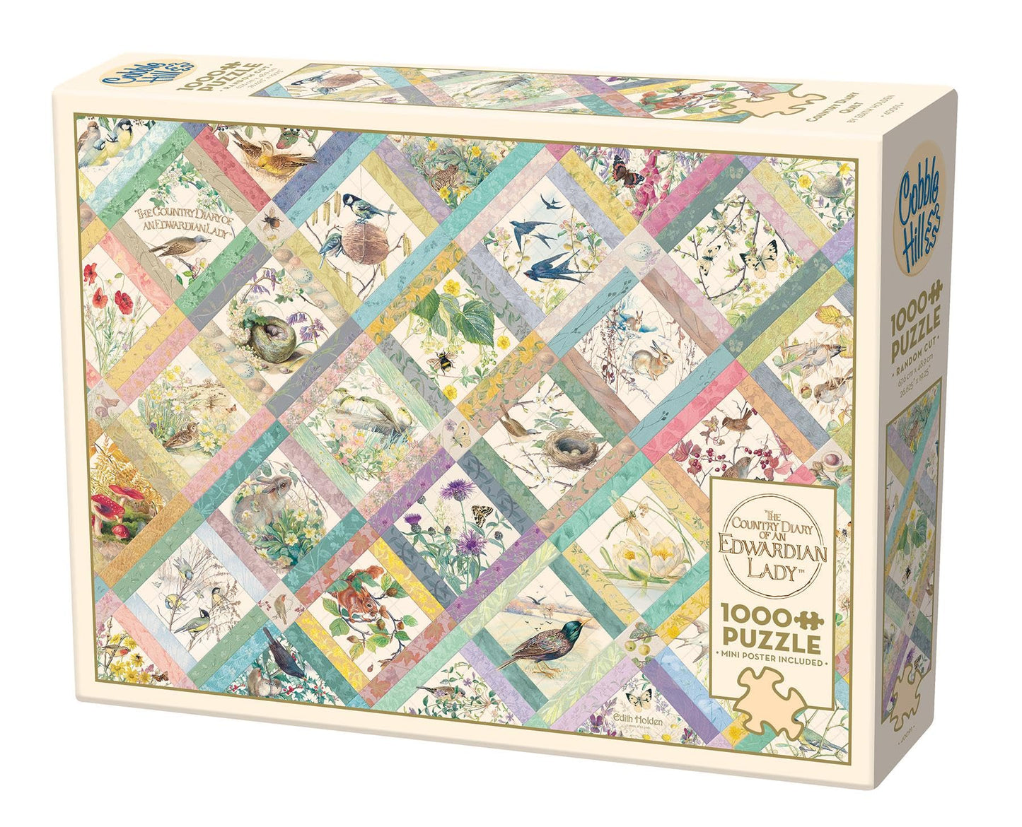 Cobble Hill 1000 Piece Puzzle - Country Diary Quilt - Sample Poster Included