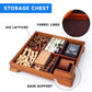 GSE Games & Sports Expert Wooden 7-in-1 Chess, Checkers, Backgammon, Dominoes, Cribbage Board, Playing Card & Poker Dice Game Combo Set (Deluxe)