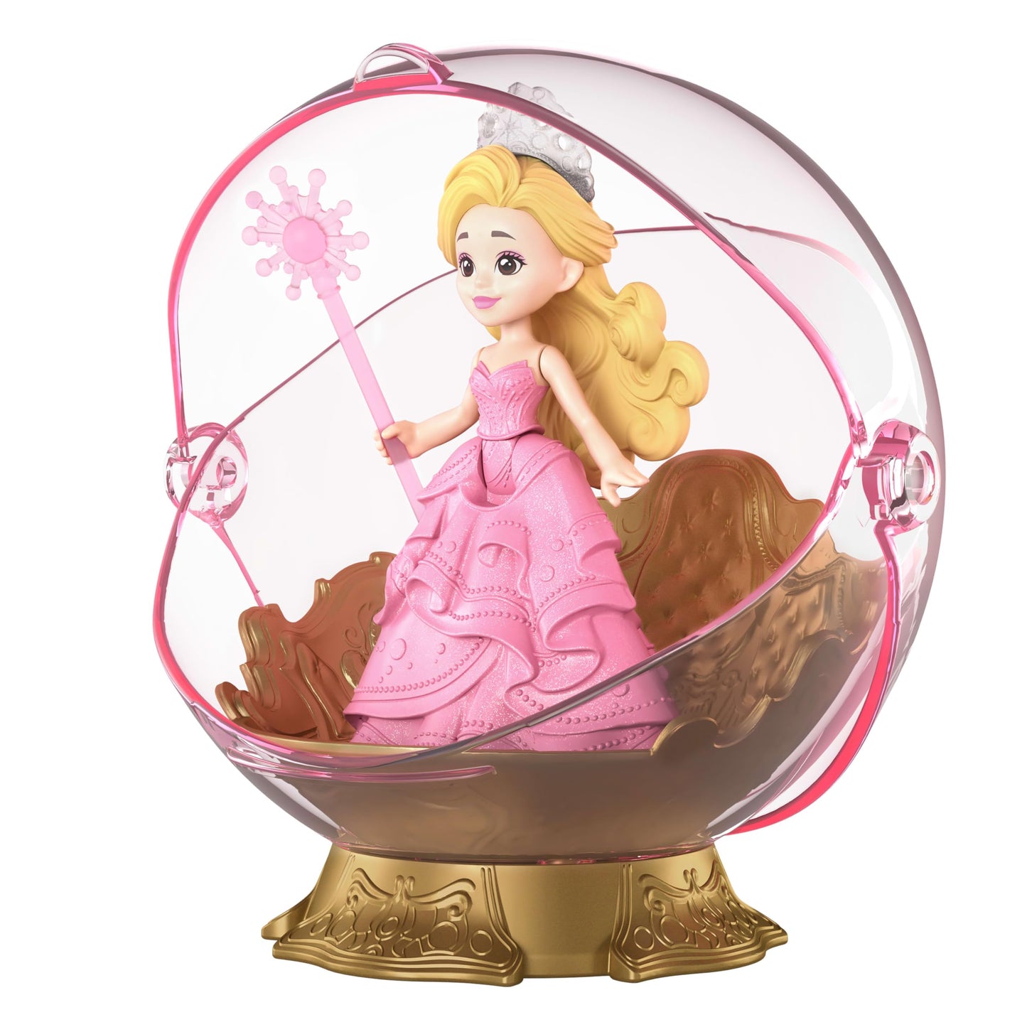 Mattel Universal Pictures’ Wicked Glinda’s Floating Bubble Toyset with Vehicle & Glinda Small Doll in Signature Look, Inspired by The Movie